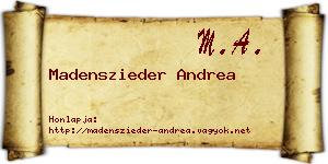 Madenszieder Andrea névjegykártya